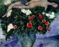 La mujer y las rosas contemporáneo de Marc Chagall